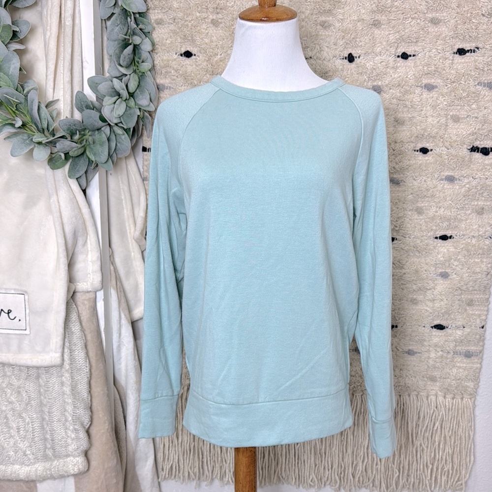 Eddie Bauer teal pullover sweatshirt size s
